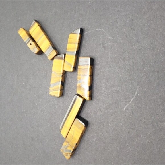 Tigers Eye Necklace Jewelry Making Pieces Charms with Holes - Picture 3 of 4